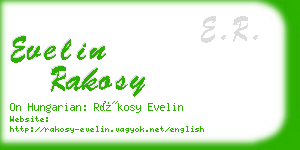 evelin rakosy business card